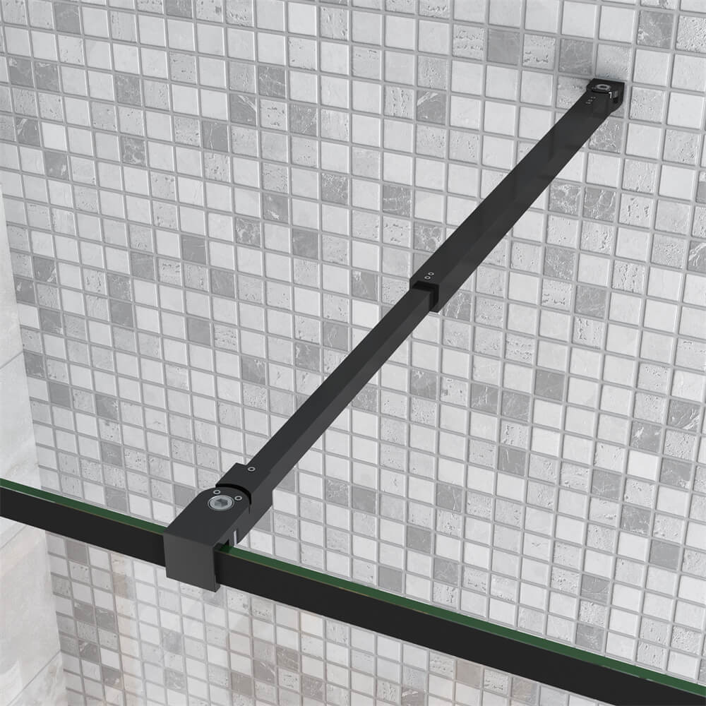 Stabilisatiestangen voor douchewanden en douchedeuren F-084B| 73-120cm| voor 6-10 mm glas| zwart