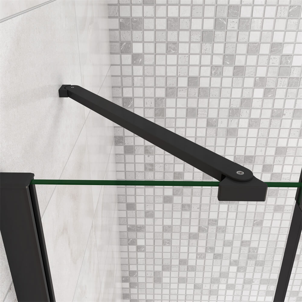 Stabilisatiestangen voor douchewanden en douchedeuren F-104B| 50cm| voor 6-8mm glas| zwart