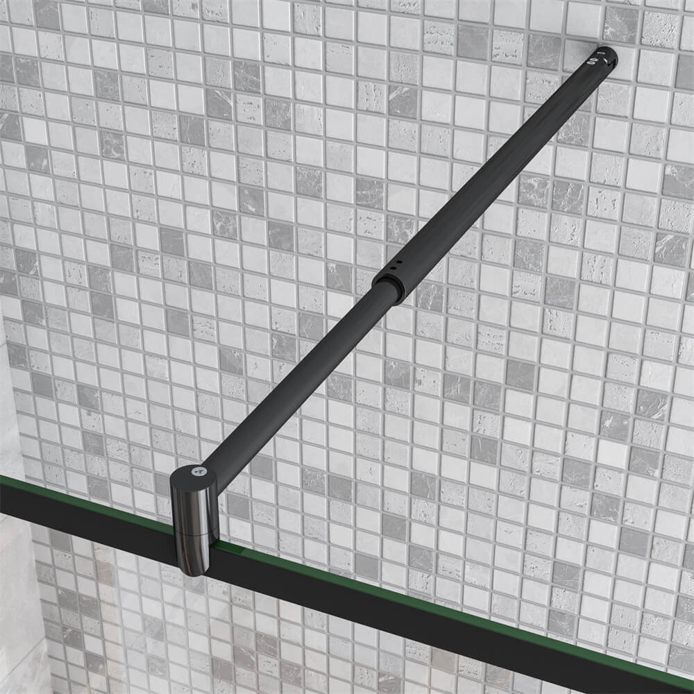 Stabilisatiestangen voor douchewanden en douchedeuren F-123B| 70-120cm| voor 6-10 mm glas| zwart