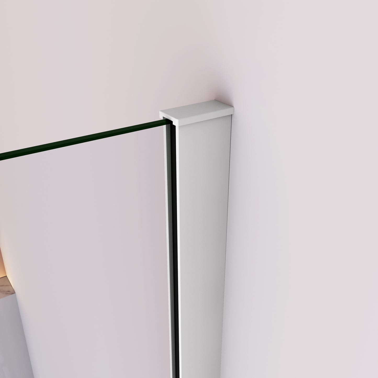 Aica Luxe Vaste Badwand 70/75/80x140cm 6mm Easy Clean Transparant Gehard Glas-Grijs frame-Eenvoudige Montage