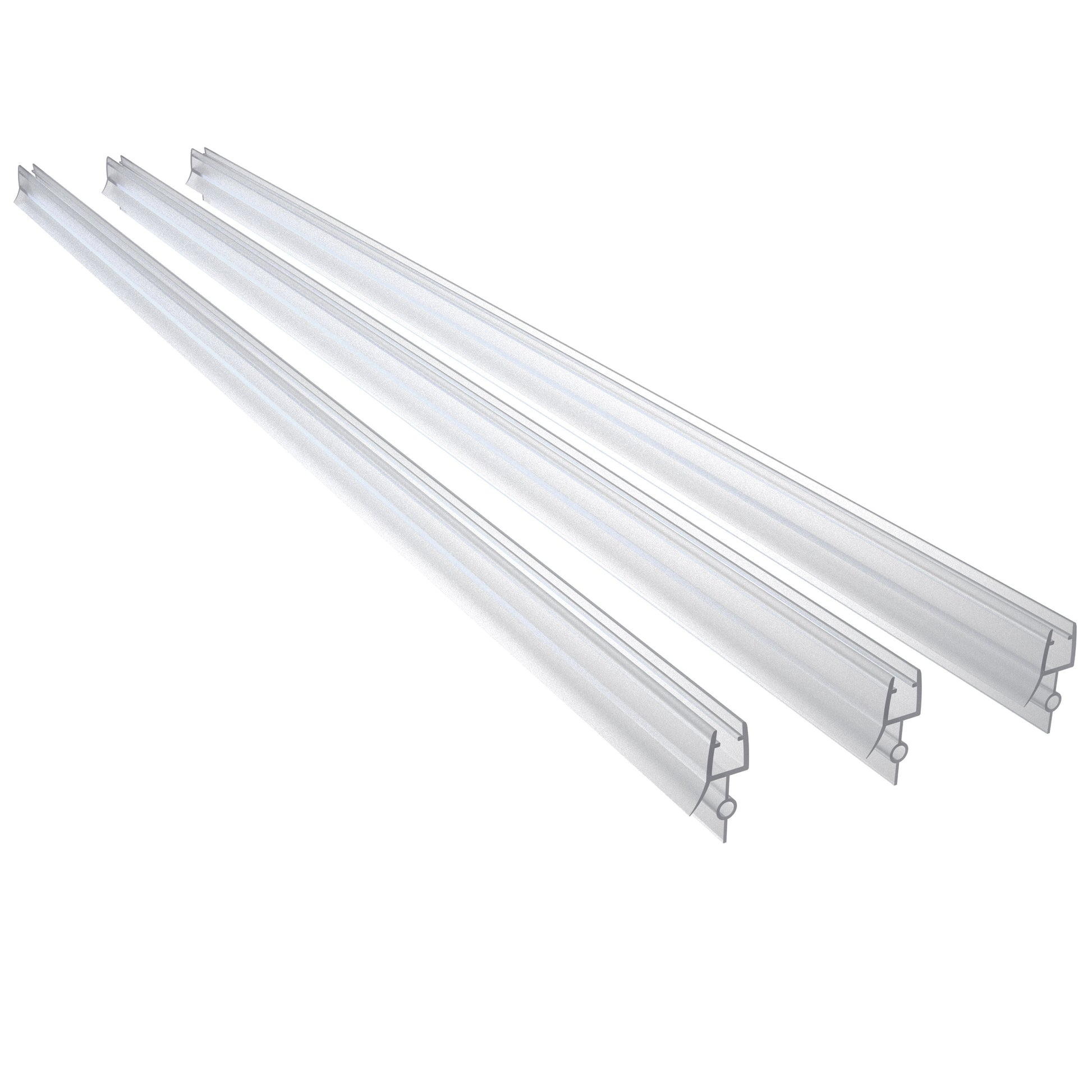 Douchedeurrubber voor 6mm of 8mm glas, 90cm lang, snijdbaar