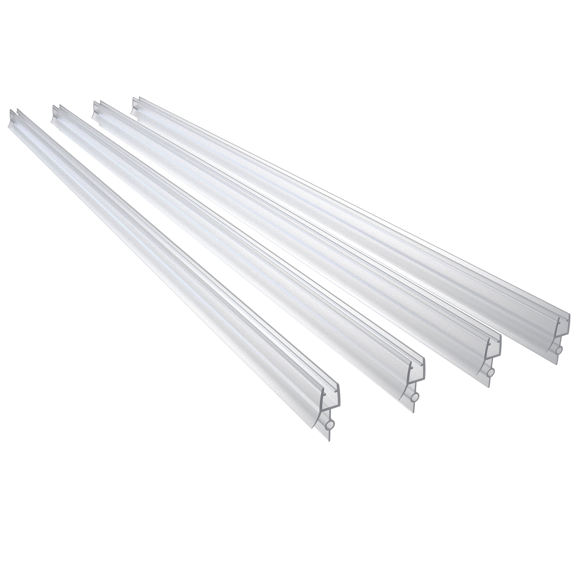 Douchedeurrubber voor 6mm of 8mm glas, 90cm lang, snijdbaar