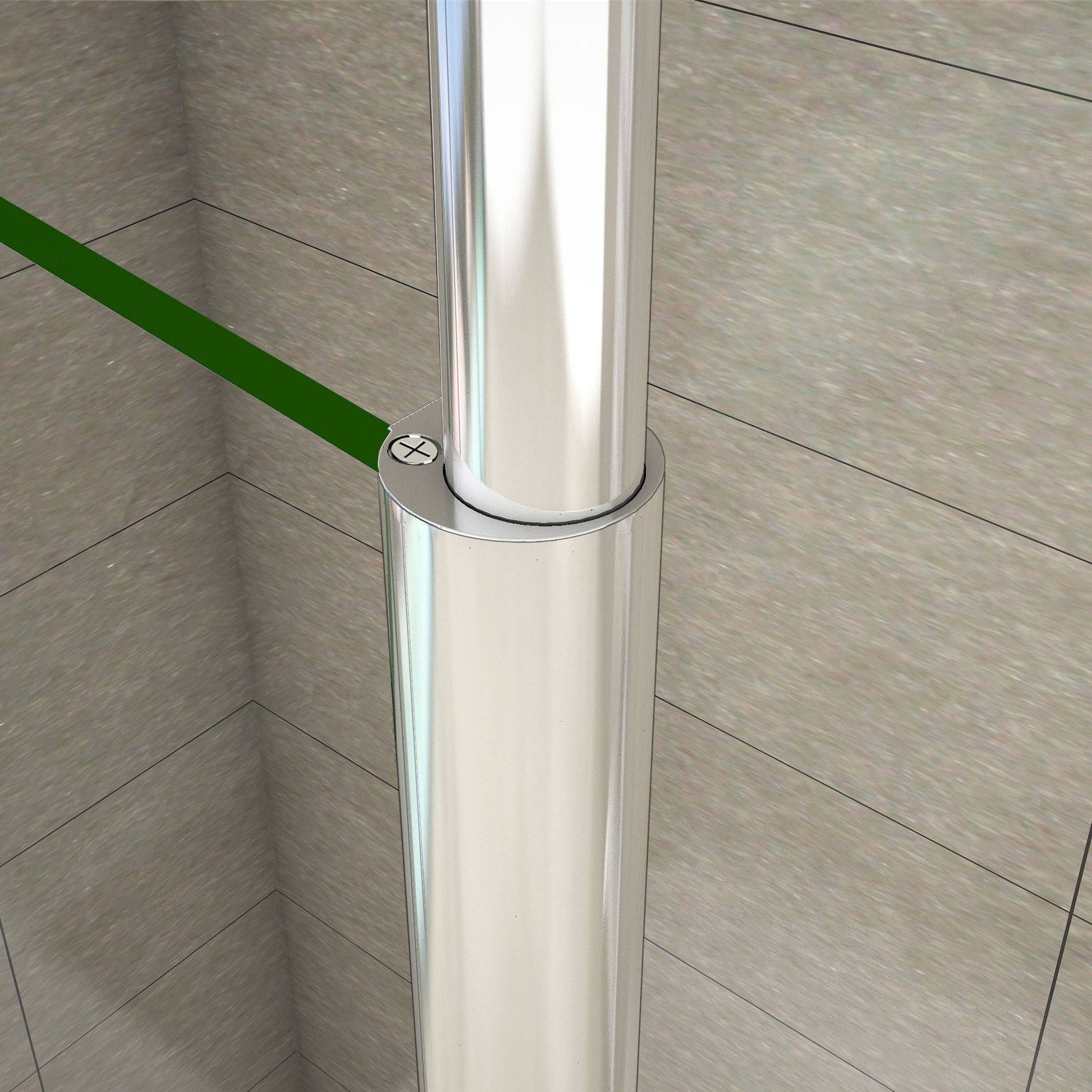 Inloopdouche 30-160x200 cm + 2030-3200 mm Stabilisatiestang,8mm nano-veiligheidsglas