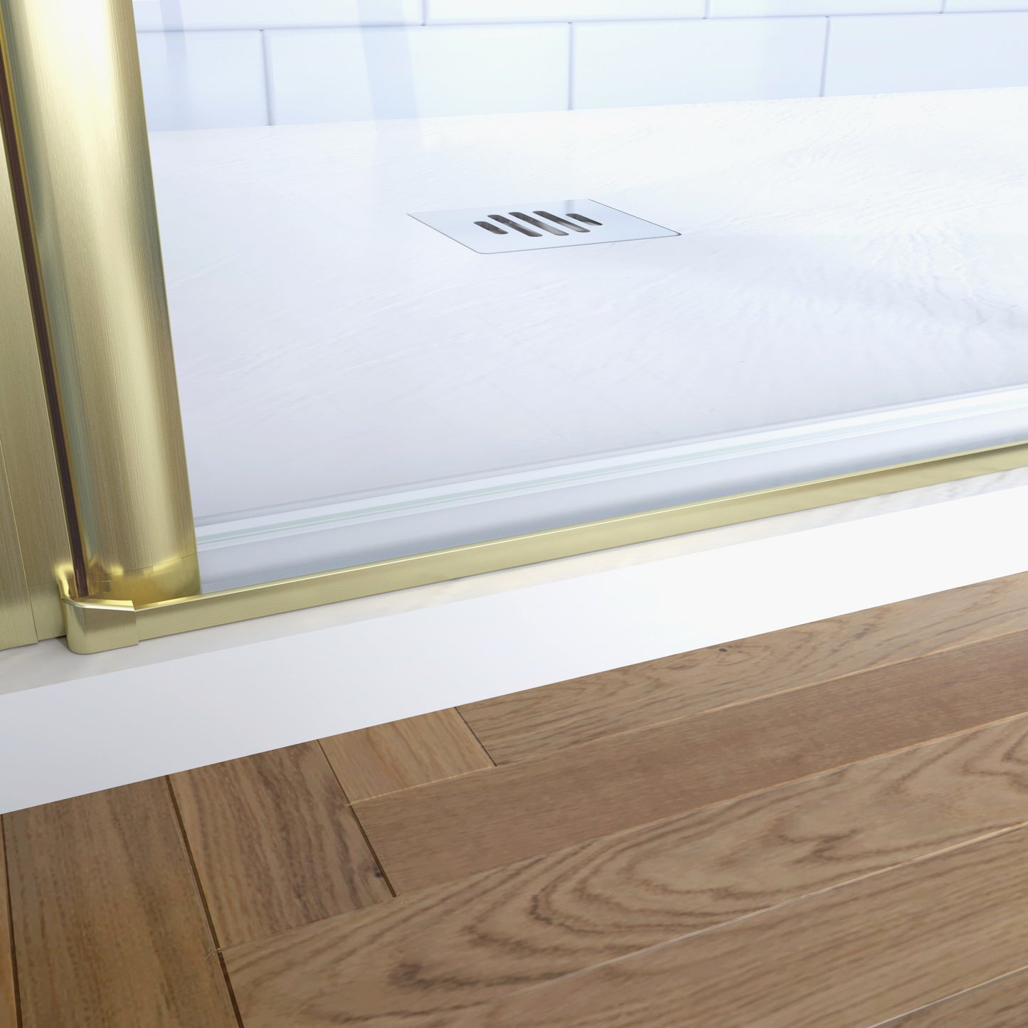 Inloopdouche-douchewand 65-75-85-90-95-105-115x195cm 6mm NANO EasyClean veiligheidsglas goud aluminium profiel