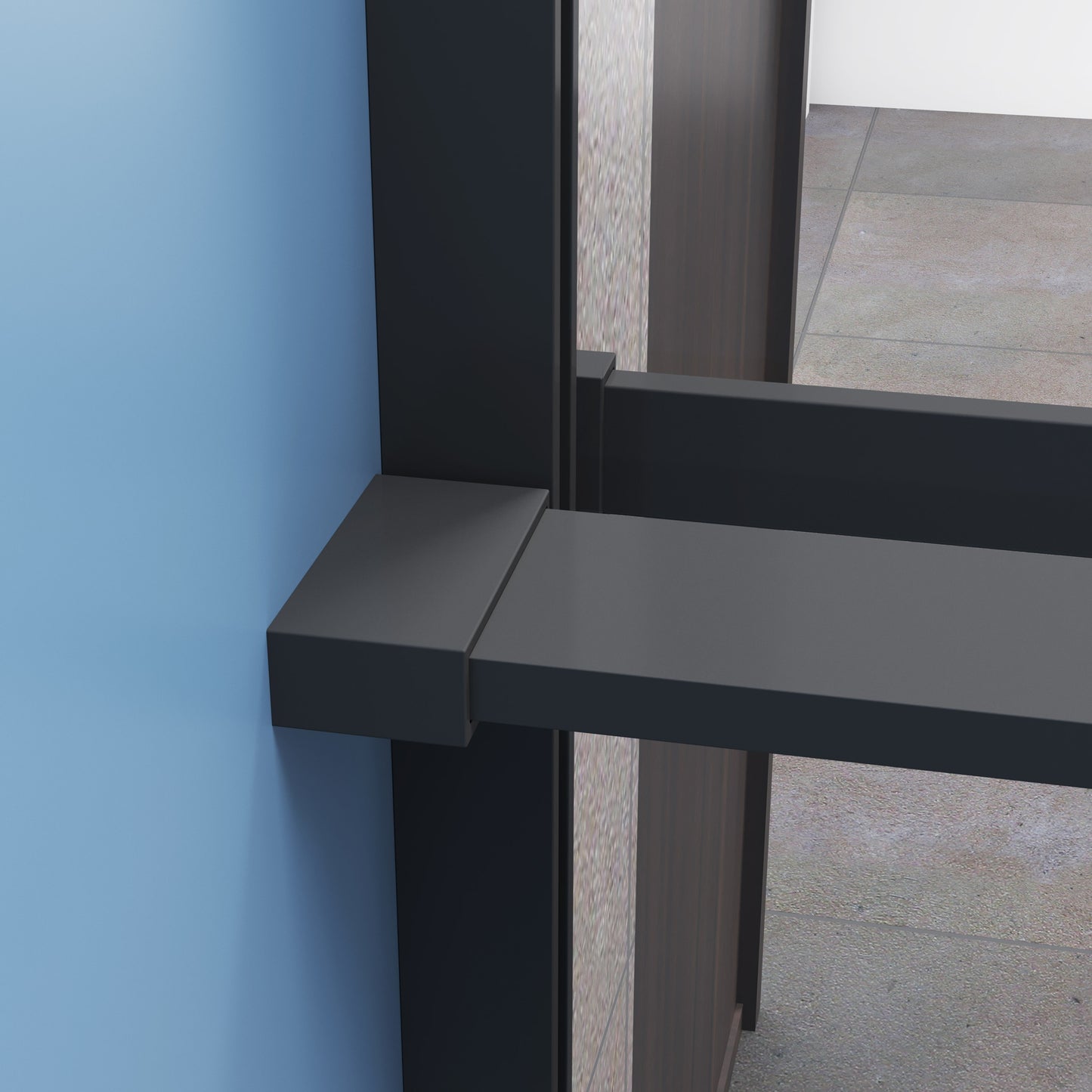 Moderne inloopdouche Hoogte 200cm - Praktisch design 8mm makkelijk schoon te maken gehard glas met planchet - Mat zwart frame - Eenvoudig te installeren