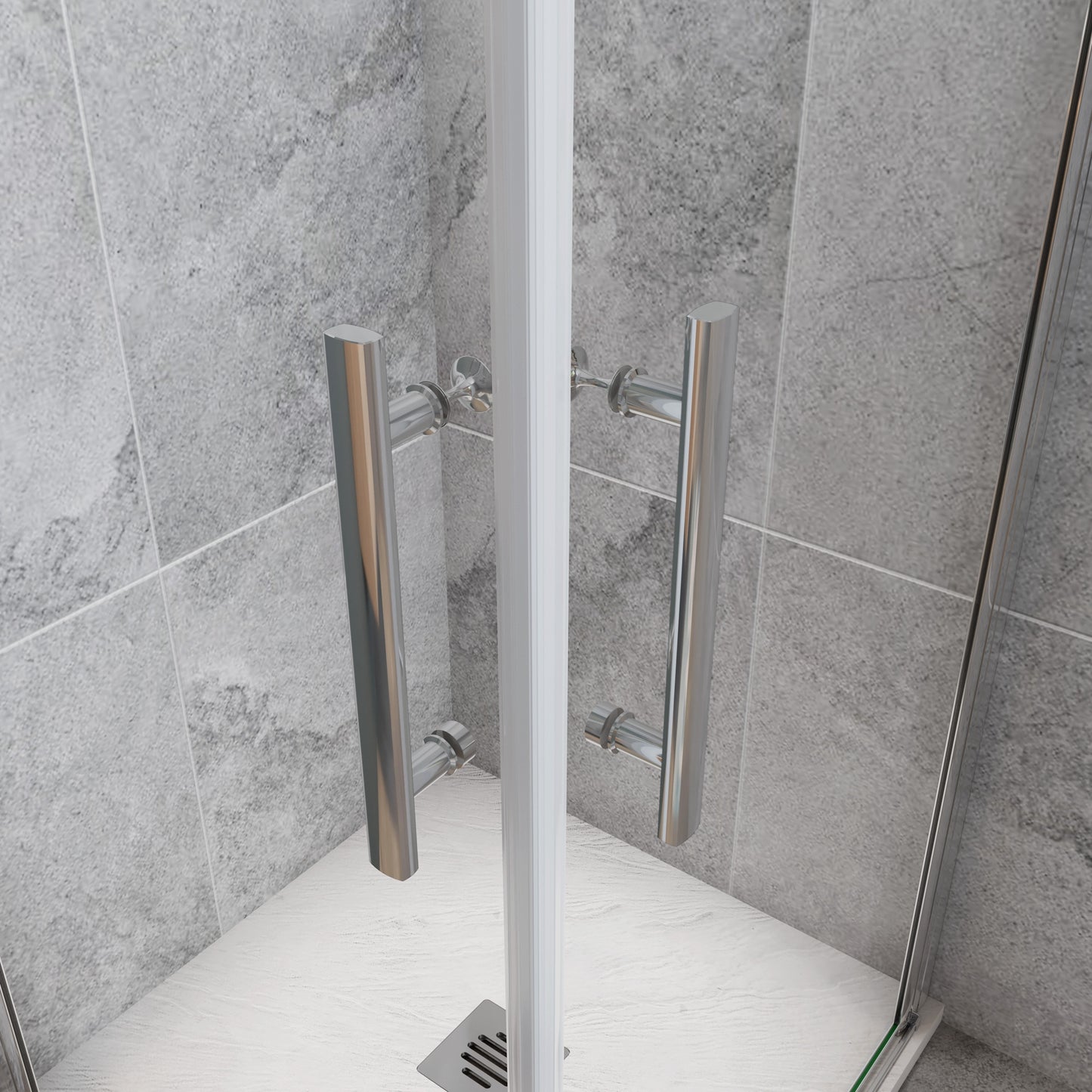 Douchecabine B:70-80-90-100xD:70-80-90-100x180cm,dubbele draaideuren,6mm NANO EasyClean veiligheidsglas,profiel van glanzend chroom