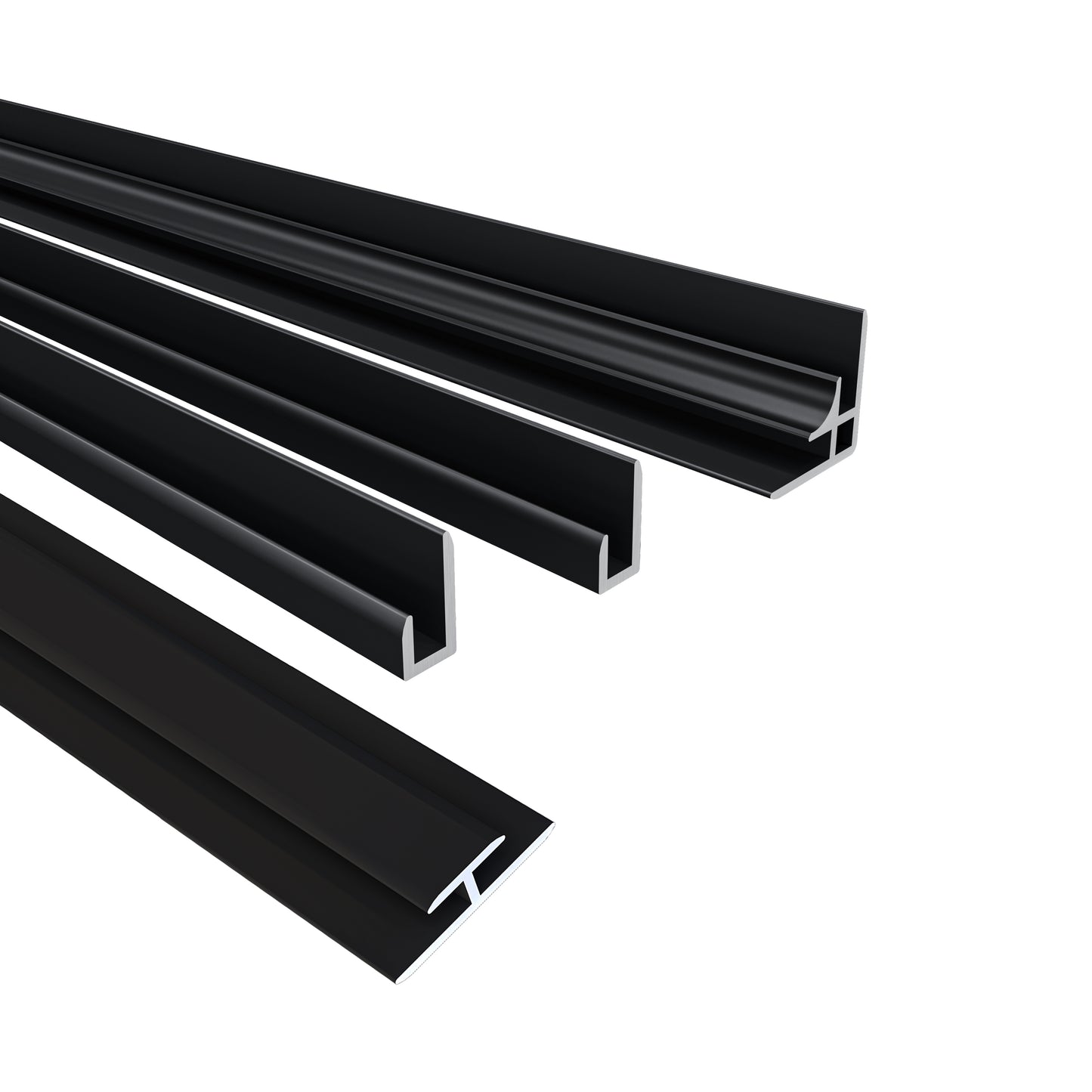 Aica B:80/90/100/120xL:Meerdere maatoptiesxH:210cm aluminium composiet platen met gewassen betoneffect , 3 mm dik-Set van 3 douchewandpanelen inclusief profielen-Wandpanelen