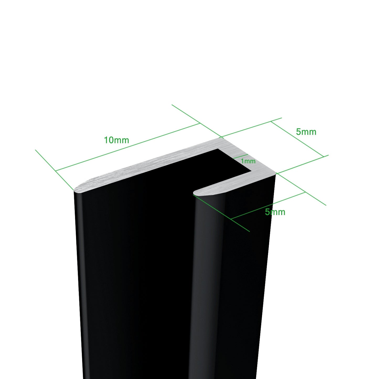 Aica B:80/90/100/120xL:80/90/100/120xH:210cm mat zwart aluminium composiet platen , 3 mm dik-Set van 2 douchewandpanelen inclusief profielen-Wandpanelen