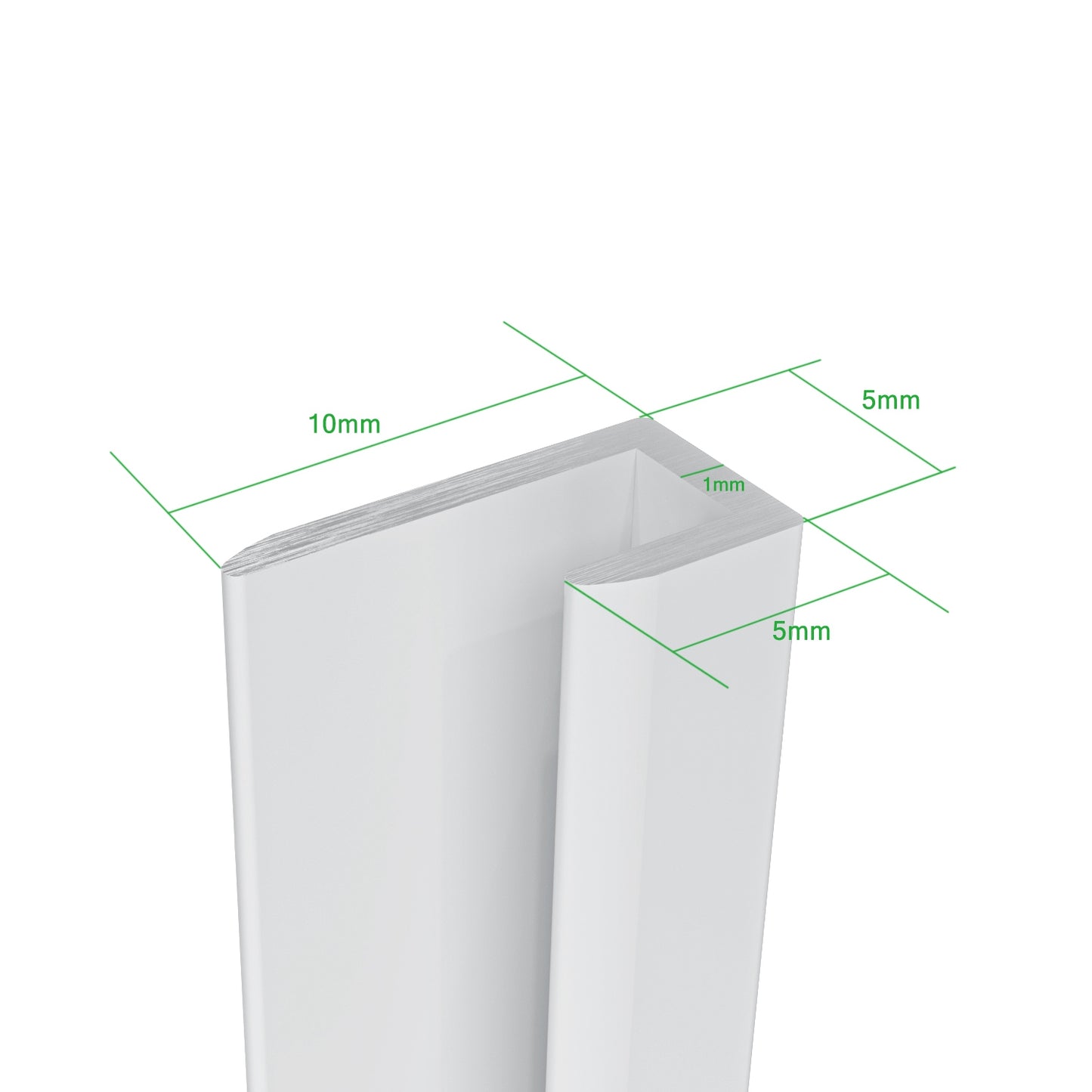 Aica B:40/80/90/100/120xL:40/80/90/100/120xH:210cm ivoorwitte aluminium composiet platen , 3 mm dik-Set van 2 douchewandpanelen inclusief profielen-Wandpanelen