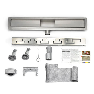 Griekse douchevloerafvoeren douchegoot van RVS in diverse maten