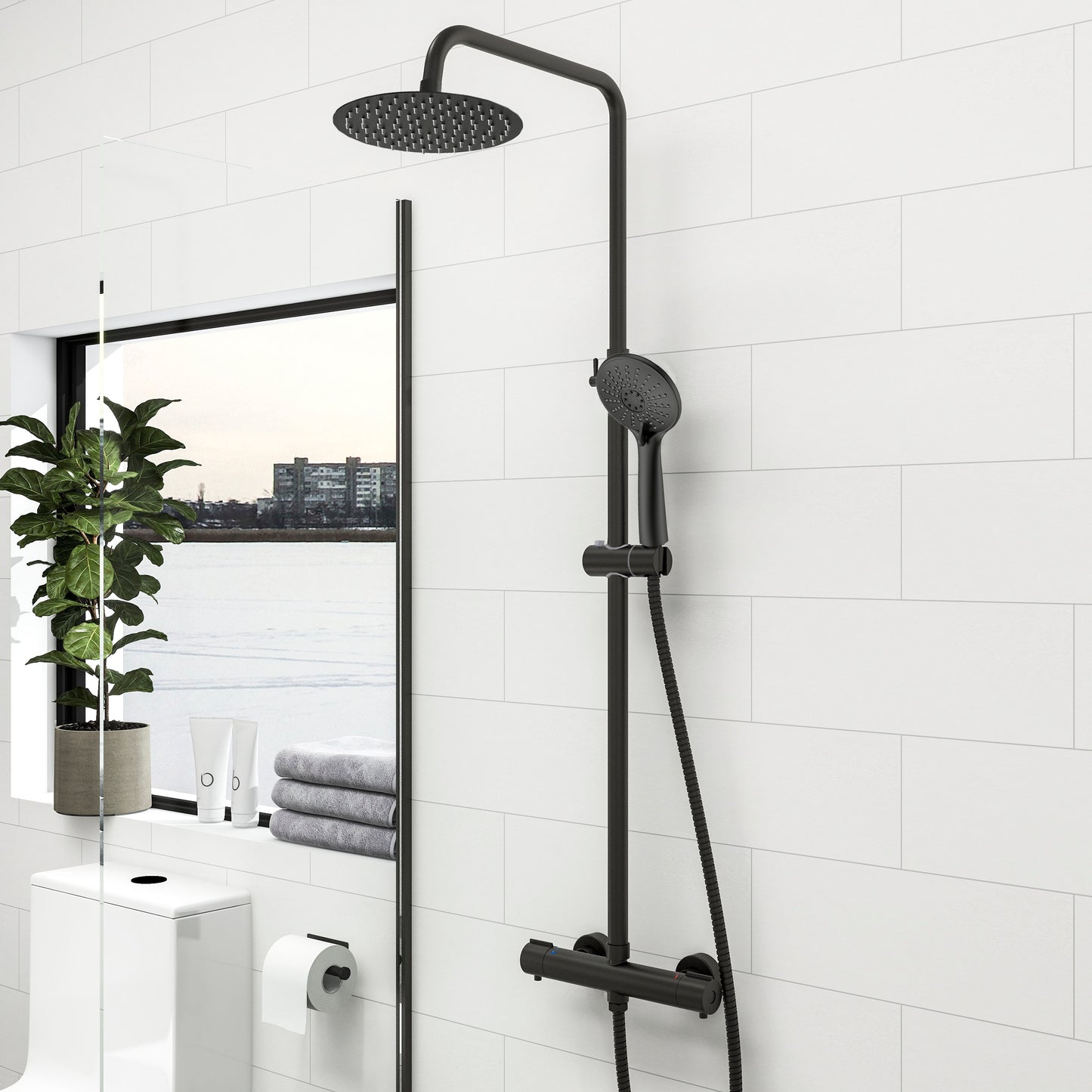 Douchesysteem thermostaat douche regendouche douchearmatuur handdouche douchezuil