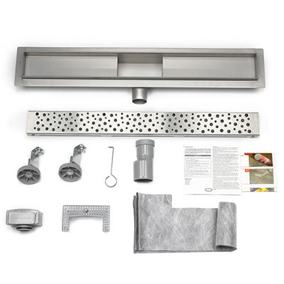 Drop douchevloerafvoeren douchegoot van RVS in diverse maten