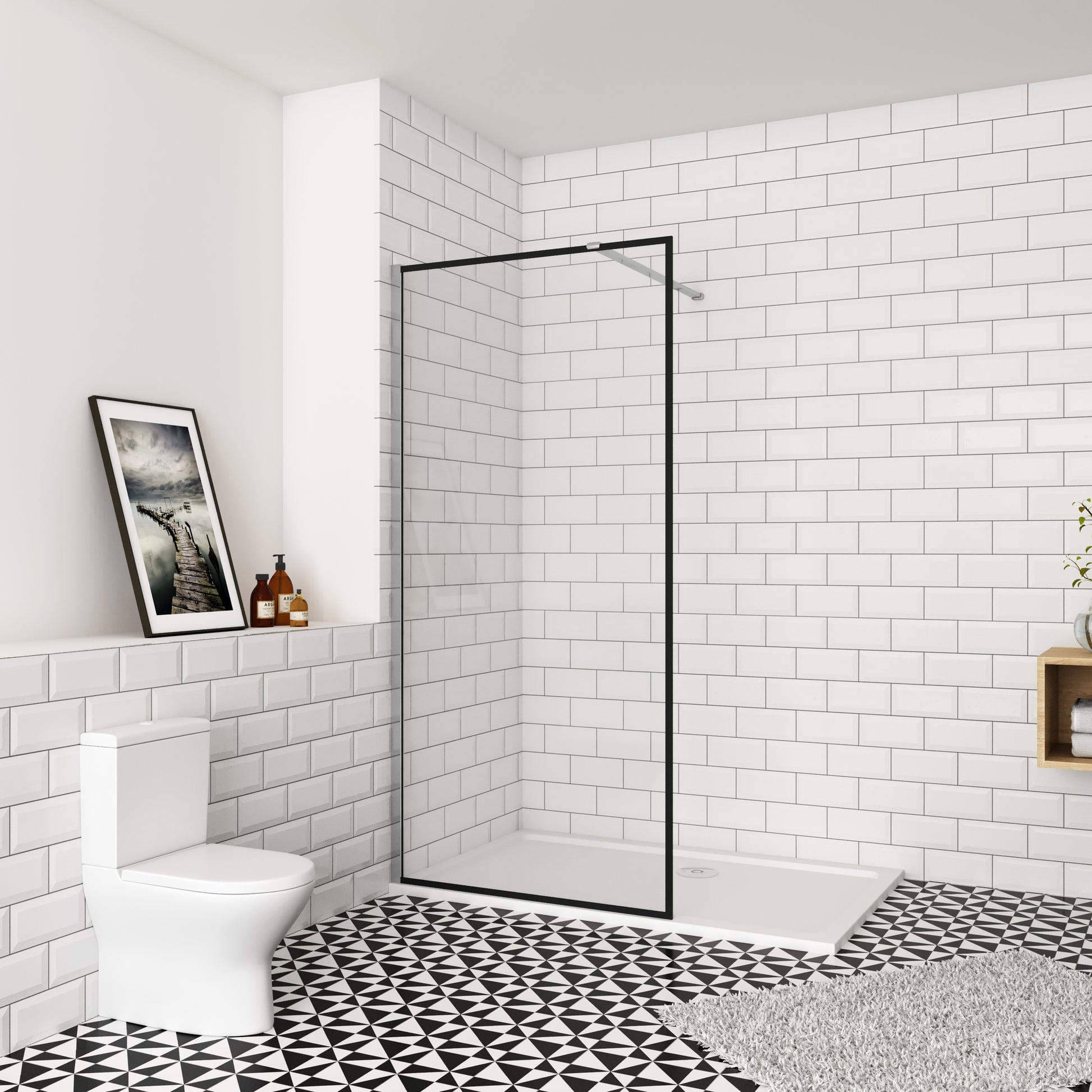 Inloopdouche douchescherm 80/90/100/120/140?¨¢200 cm douchewand douchecabine ESG glazen wand