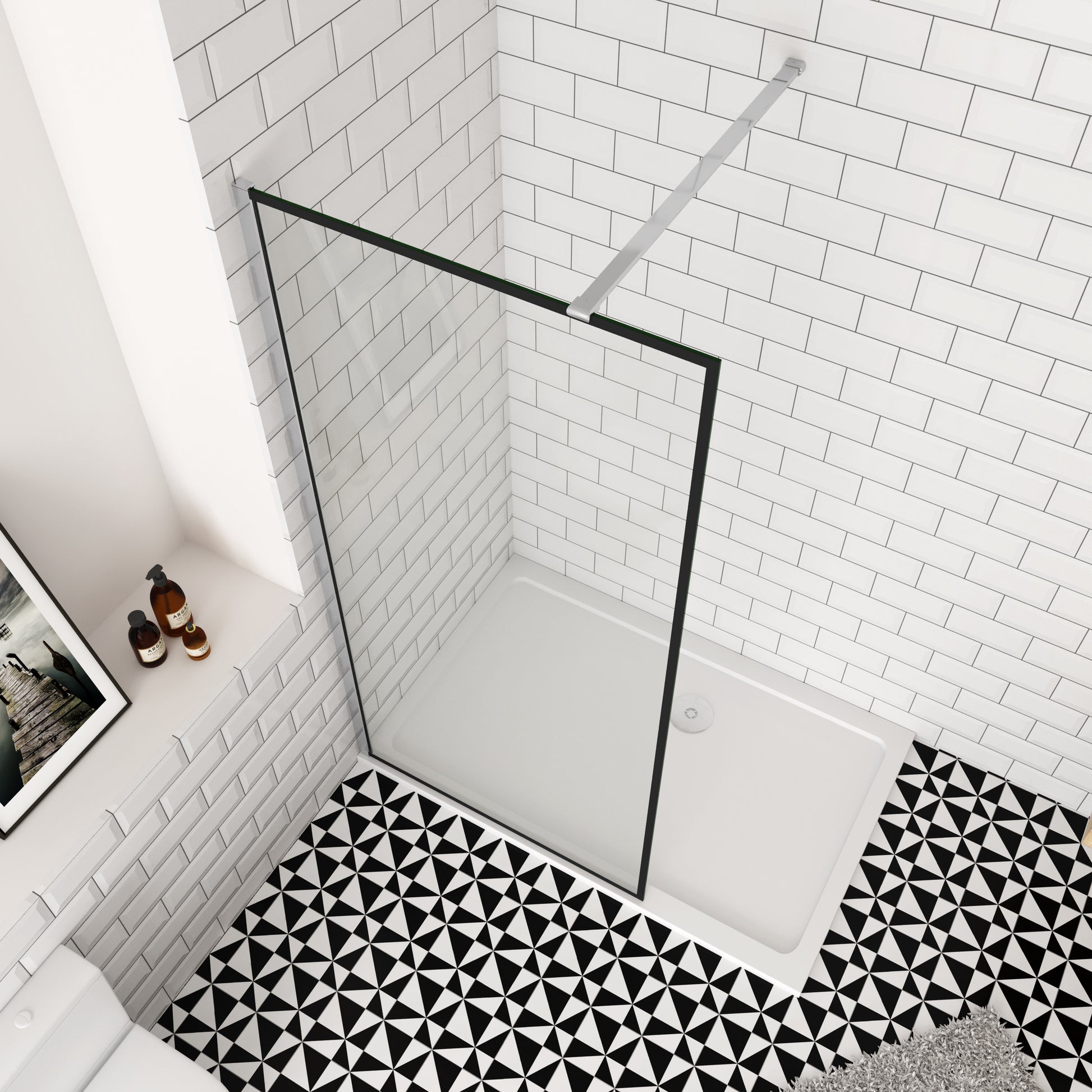 Inloopdouche douchescherm 80/90/100/120/140?¨¢200 cm douchewand douchecabine ESG glazen wand