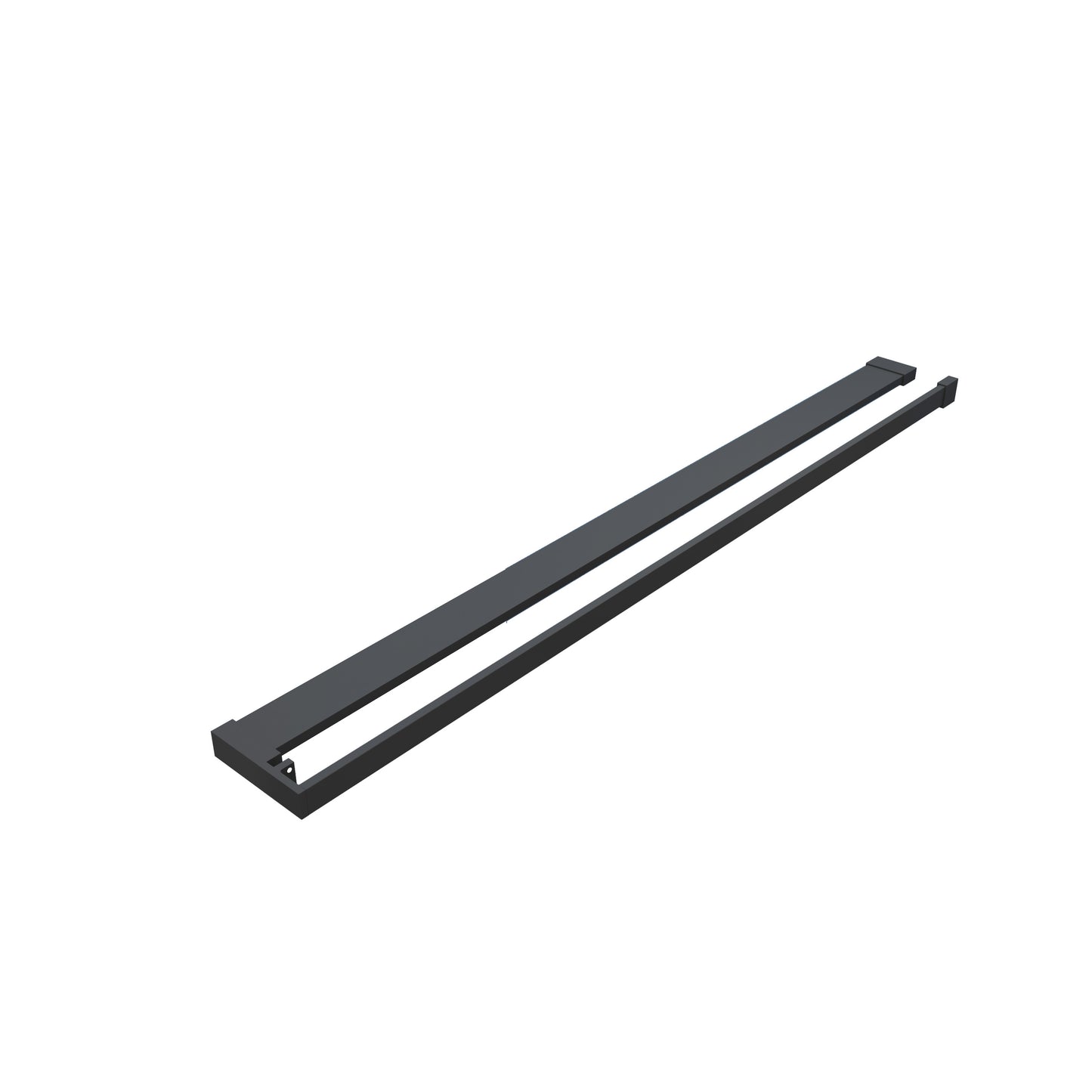 Aica Doucherekjes handdoekrek chroom/zwart 800/900/1000/1200/1400x130mm draagvermogen: 5 kg zinklegering