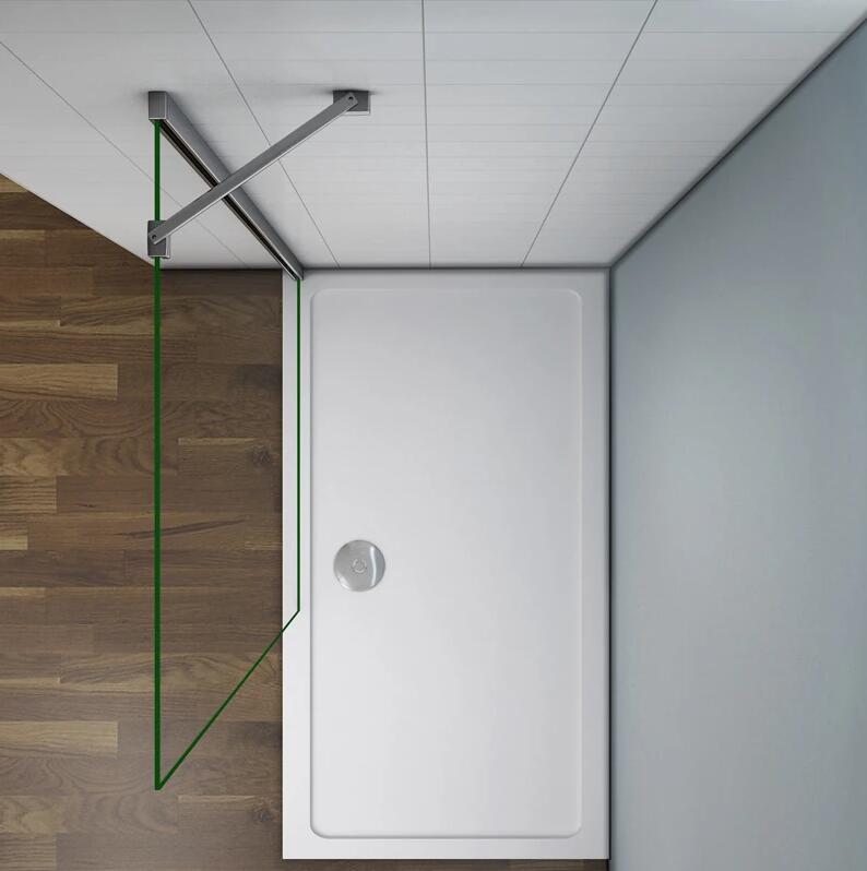 inloopdouche,douchescherm, stabilisator, 6mm helder veiligheidsglas nano easyclean antikalk, douchewand