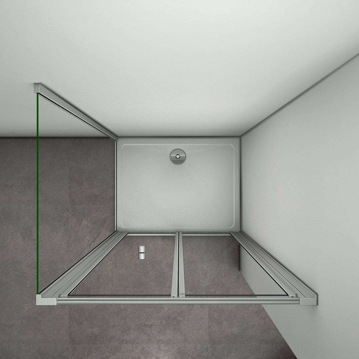vouwbare douchedeur,douchecabine,zijpaneel,mat grijs profiel,5mm helder veiligheidsglas