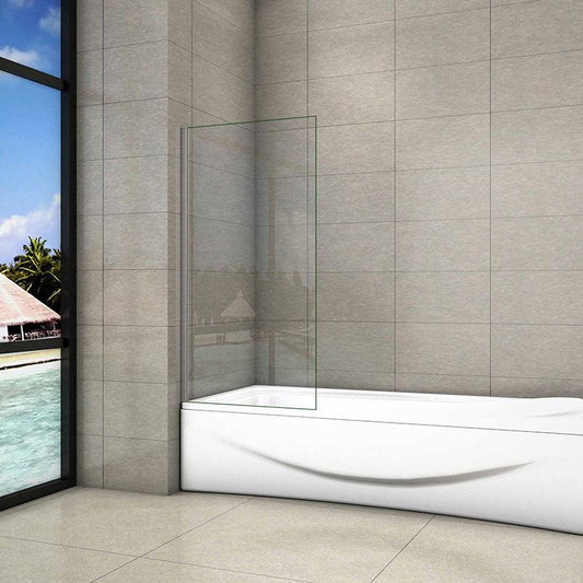 Badwand 6mm NANO coating helder veiligheidsglas 140cm hoog(diverse maten)