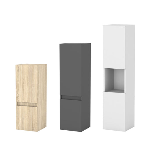 Hoge kast 83 tot 130 cm hangkast badkamerkast badkamerkast wit mat