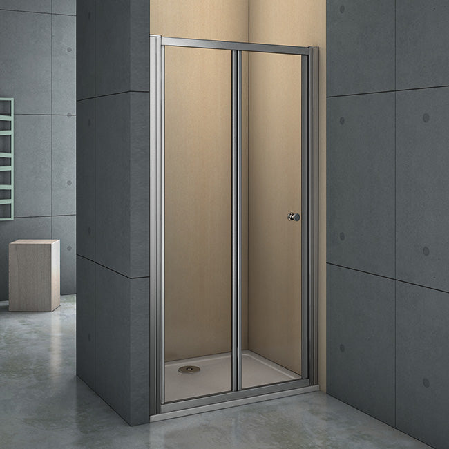 nis douchedeur ,2-delige vouwdeur,6mm helder veiligheidsglas 100x185cm