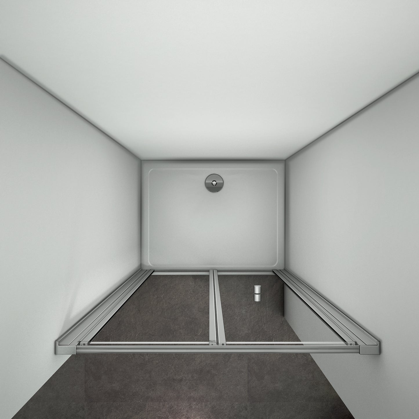 nis douchedeur ,2-delige vouwdeur,mat grijs aluminium frame,5mm helder veiligheidsglas