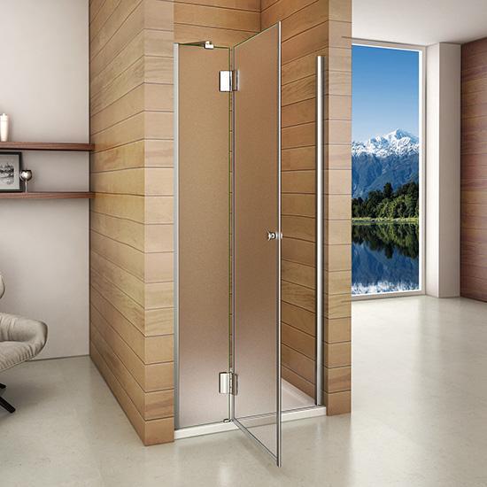 nis douchedeur,draaideur,8mm mat gezandstraald veiligheidsglas,nano easyclean antikalk