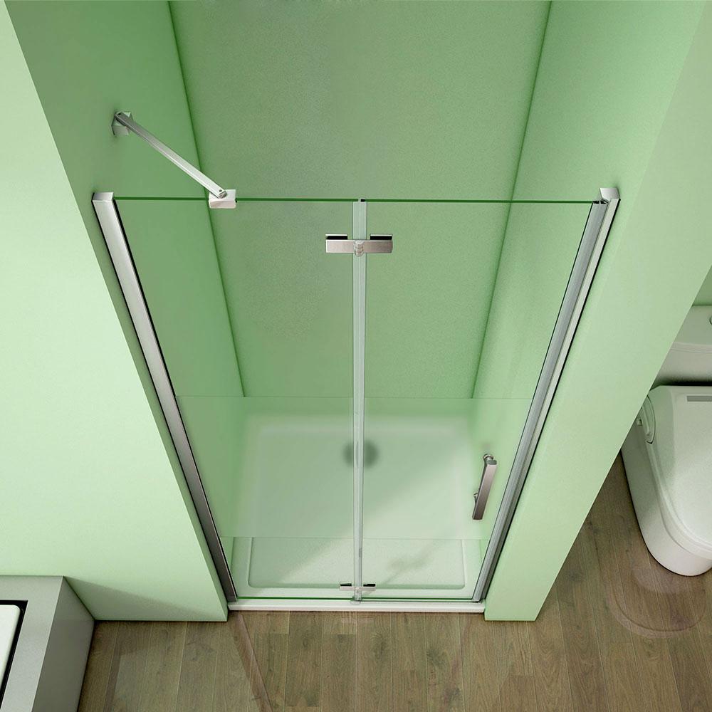 Draaideur,6mm NANO GLAS, deels gesatineerd,installeer aan de linkerkant,195cm hoog