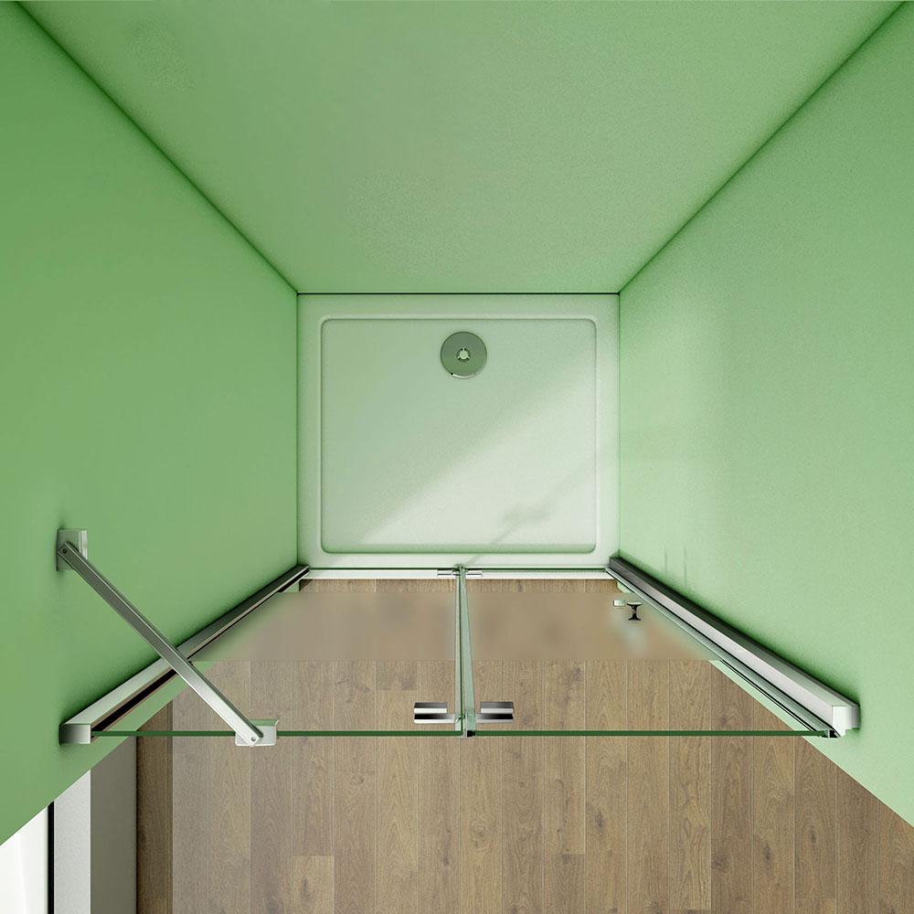 Draaideur,6mm NANO GLAS, deels gesatineerd,installeer aan de linkerkant,195cm hoog