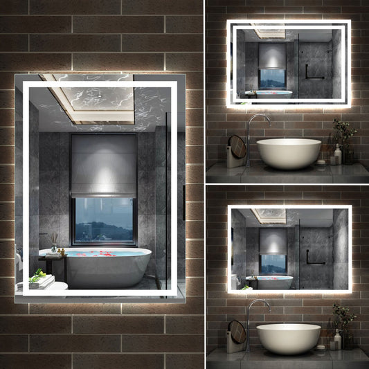 LED badkamerspiegel 50-160 cm met verlichting Wandschakelaar Mistvrij Koud Wit