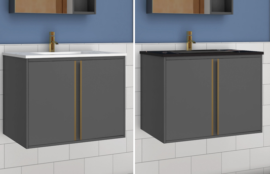 Wastafelonderbouw met onderkast stenen badkamermeubelset met keramische wastafel