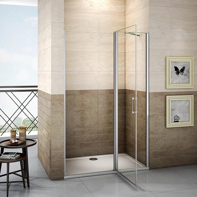 nis douchedeur,draaideur,6mm helder veiligheidsglas,nano antikalk easyclean