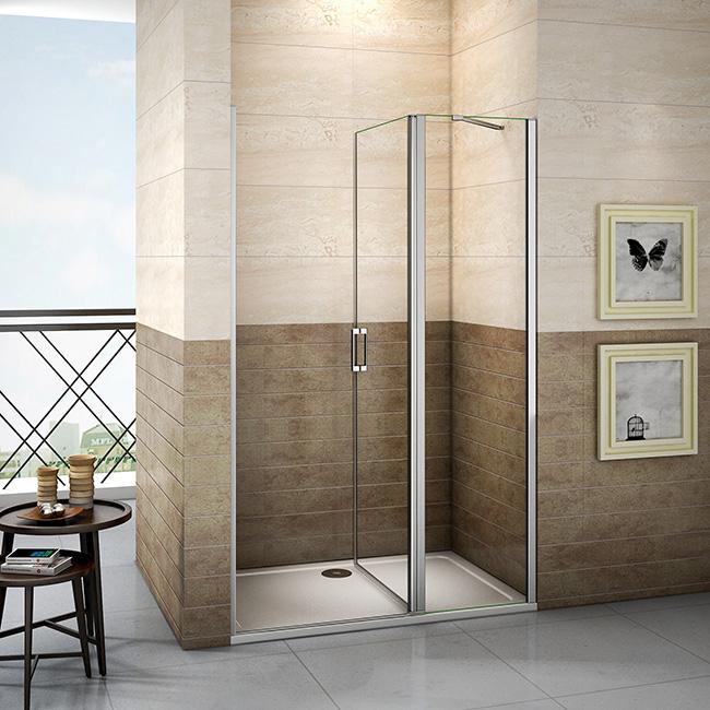 nis douchedeur,draaideur,6mm helder veiligheidsglas,nano antikalk easyclean
