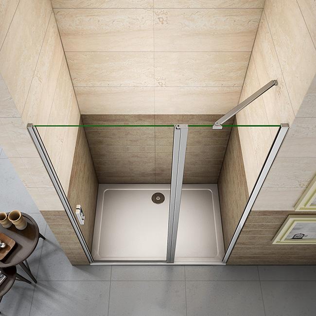 nis douchedeur,draaideur,6mm helder veiligheidsglas,nano antikalk easyclean
