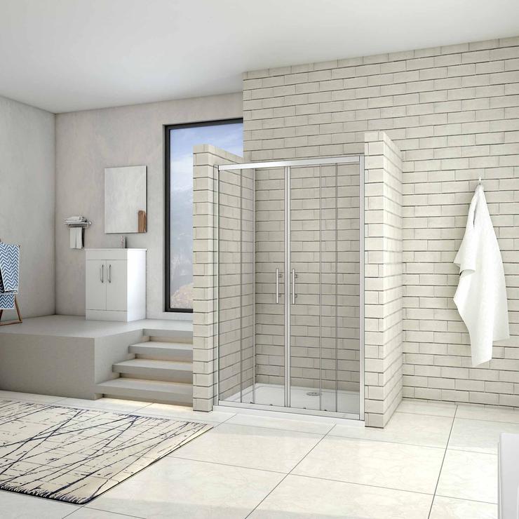 Douchedeur Schuifdeur,5mm helder veiligheidsglas 160x190cm