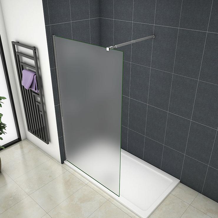 Inloopdouche 200cm hoog,10 mm veiligheidsglas met matte folie
