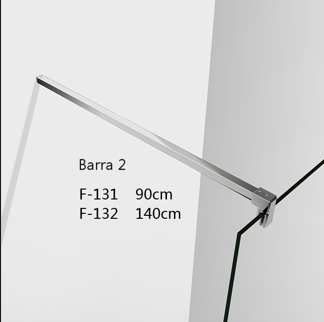 Inloopdouche 200cm hoog,10 mm veiligheidsglas met matte folie
