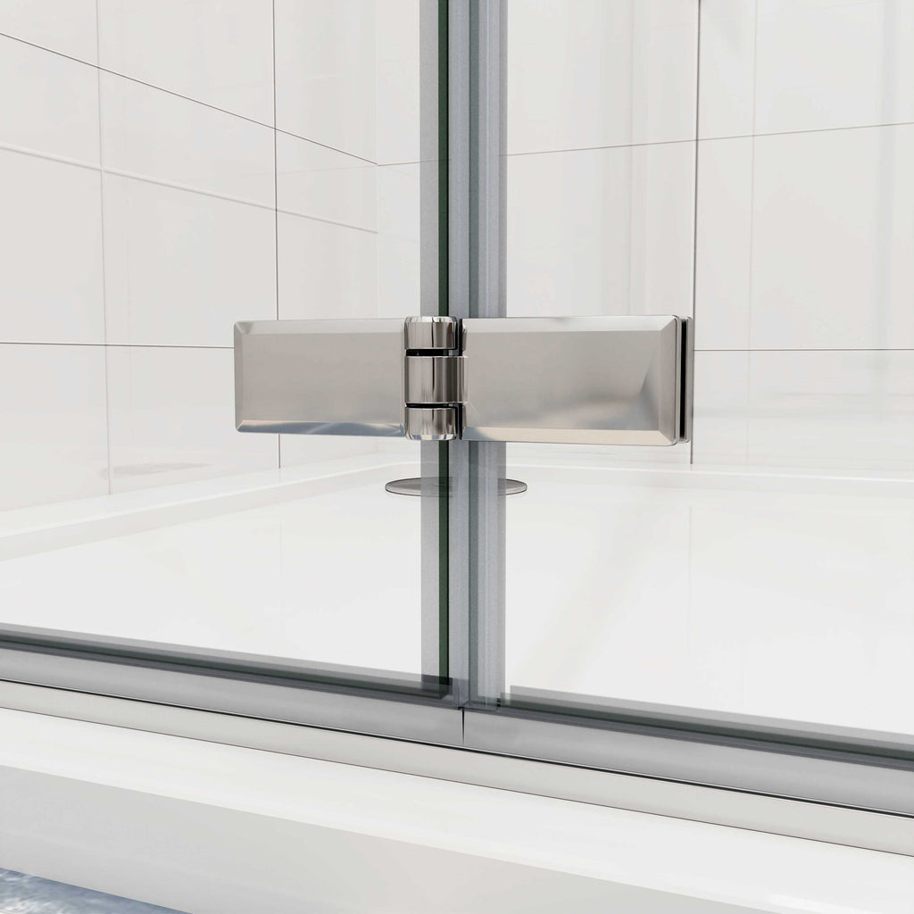 Douchecabine met vouwdeur en vaste zijwand ,NANO EasyClean veiligheidsglas,B:80xD:70x185cm,50cm Stabilisatiestang