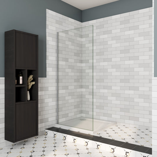Aica moderne douchewand 65-71-75-85x185 cm 6 mm NANO Easyclean veiliges gehard glas - gemakkelijk te installeren glanzend chroom profiel