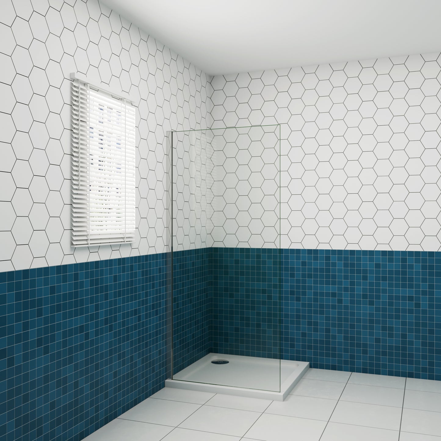 Aica moderne douchewand 65-71-75-85x195 cm 6 mm NANO Easyclean veiliges gehard glas - gemakkelijk te installeren glanzend chroom profiel