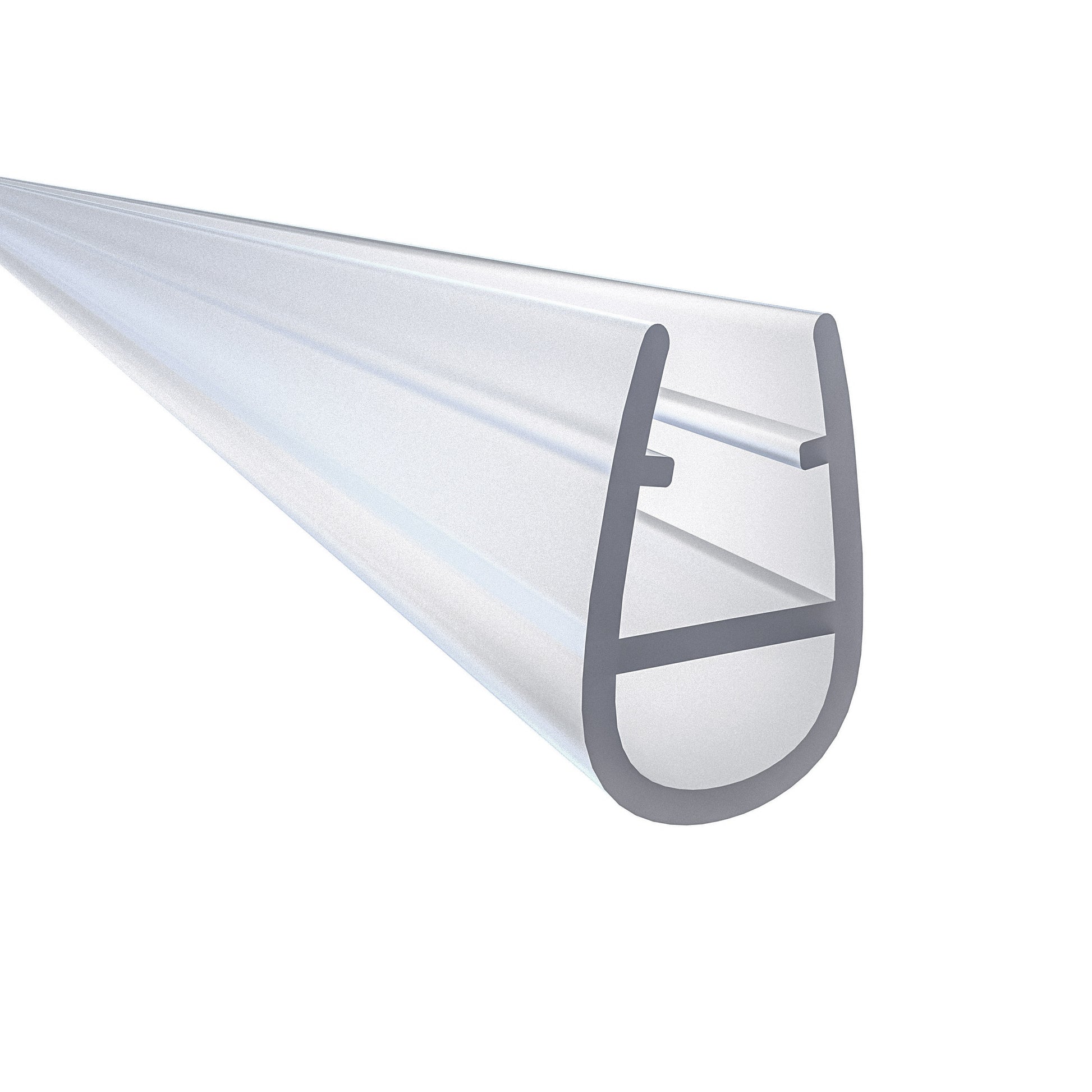Douchedeurrubber voor 6mm of 8mm glas, 90cm lang, snijdbaar
