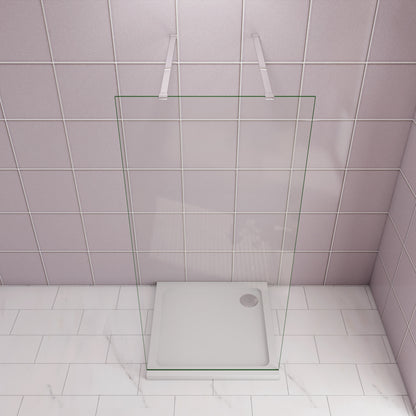 Inloopdouche 107,7x200cm +2 N-vorm: 140cm Stabilisatiestangen,8mm nano-veiligheidsglas