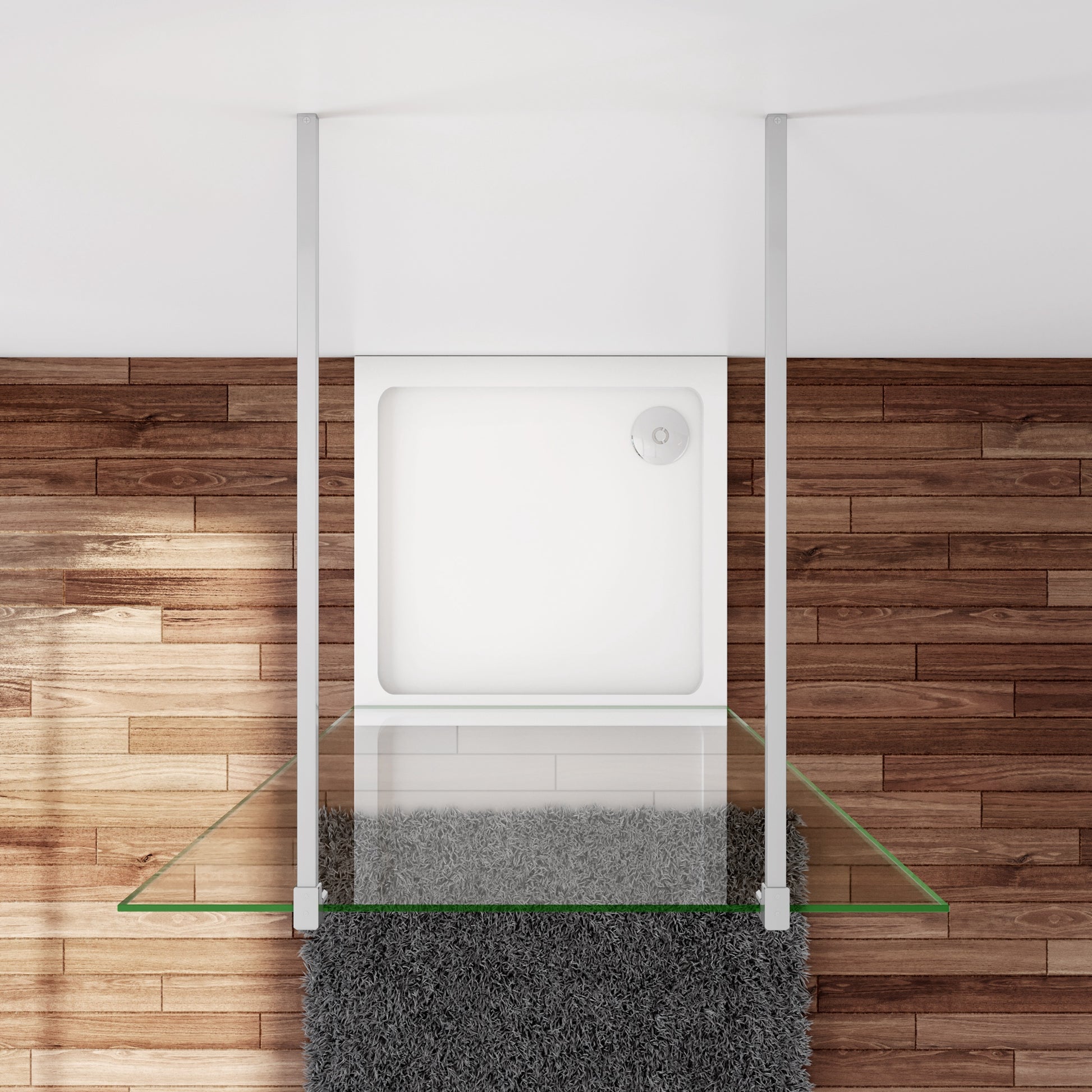 Inloopdouche 157,7x200cm,met 2 F-vorm:140cm Stabilisatiestangen,10mm nano-veiligheidsglas