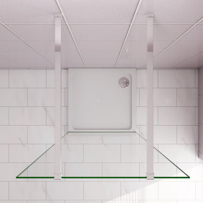 Inloopdouche 82,7x200cm +2 N-vorm: 140cm Stabilisatiestangen,8mm nano-veiligheidsglas