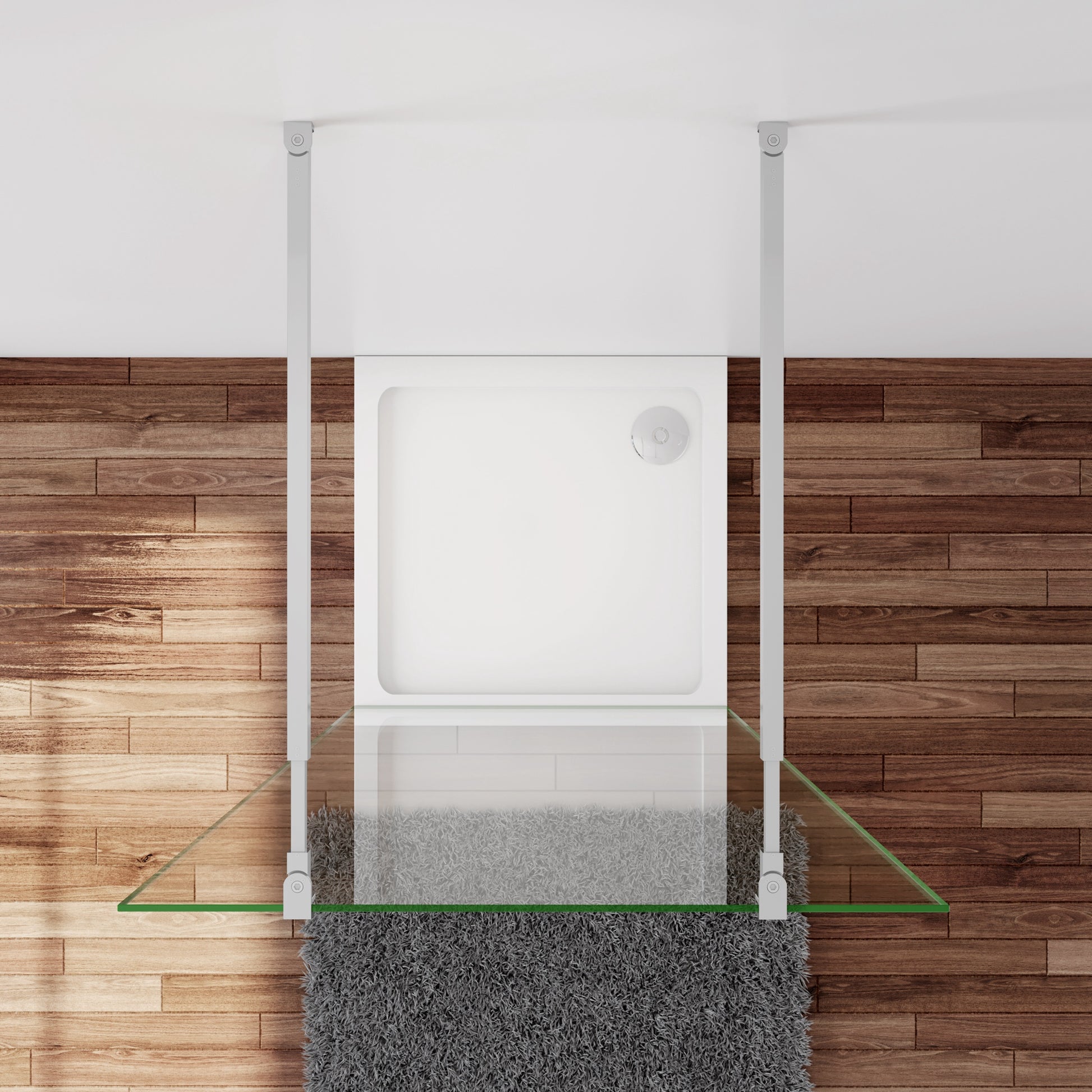 Inloopdouche 157,7x200cm + met 2 Stabilisatiestangen 73-120cm,8mm nano veiligheidsglas