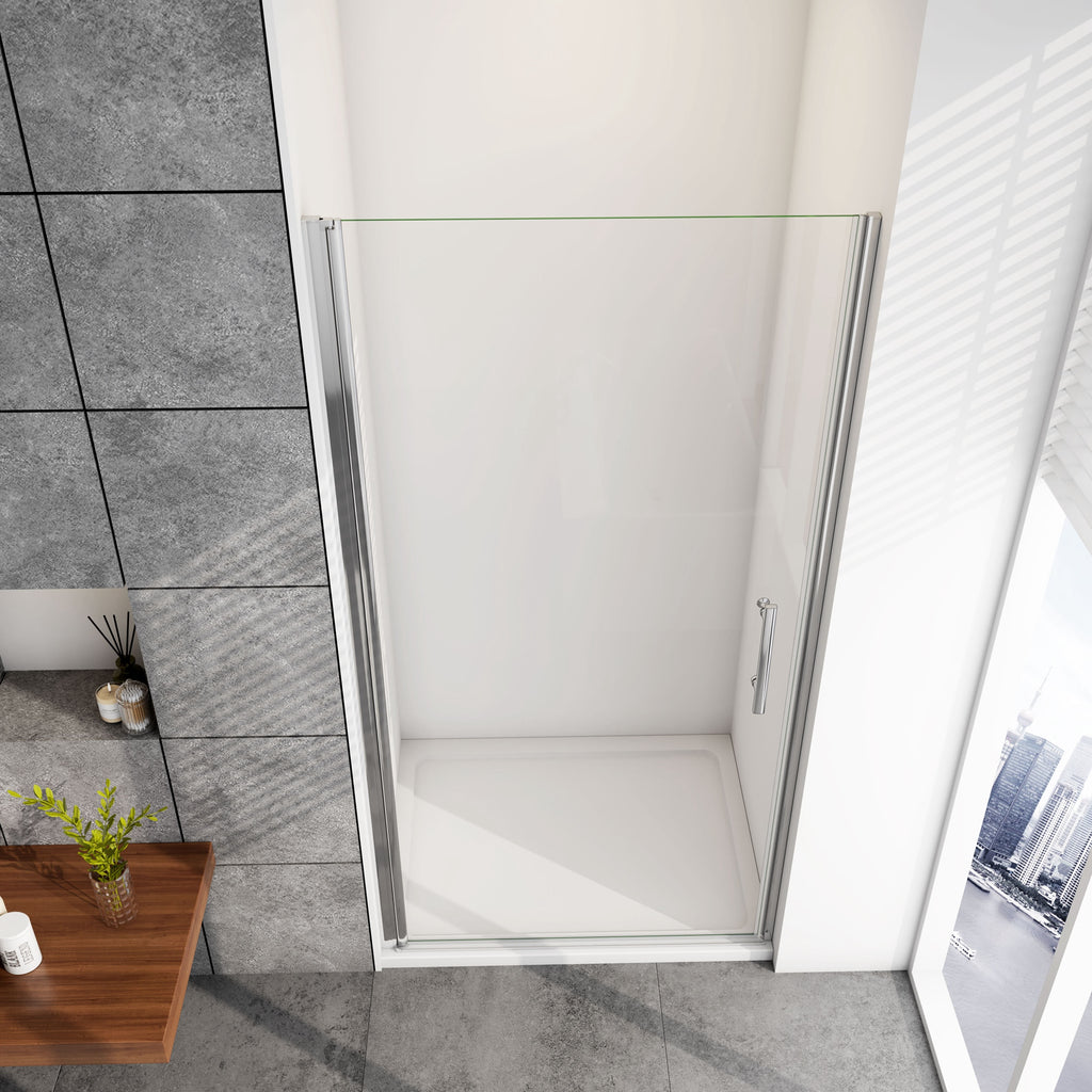 70/80/90/100x180cm Douchedeur draaibare 5mm NANO EasyClean veiligheidsglas, profiel van glanzend chroom