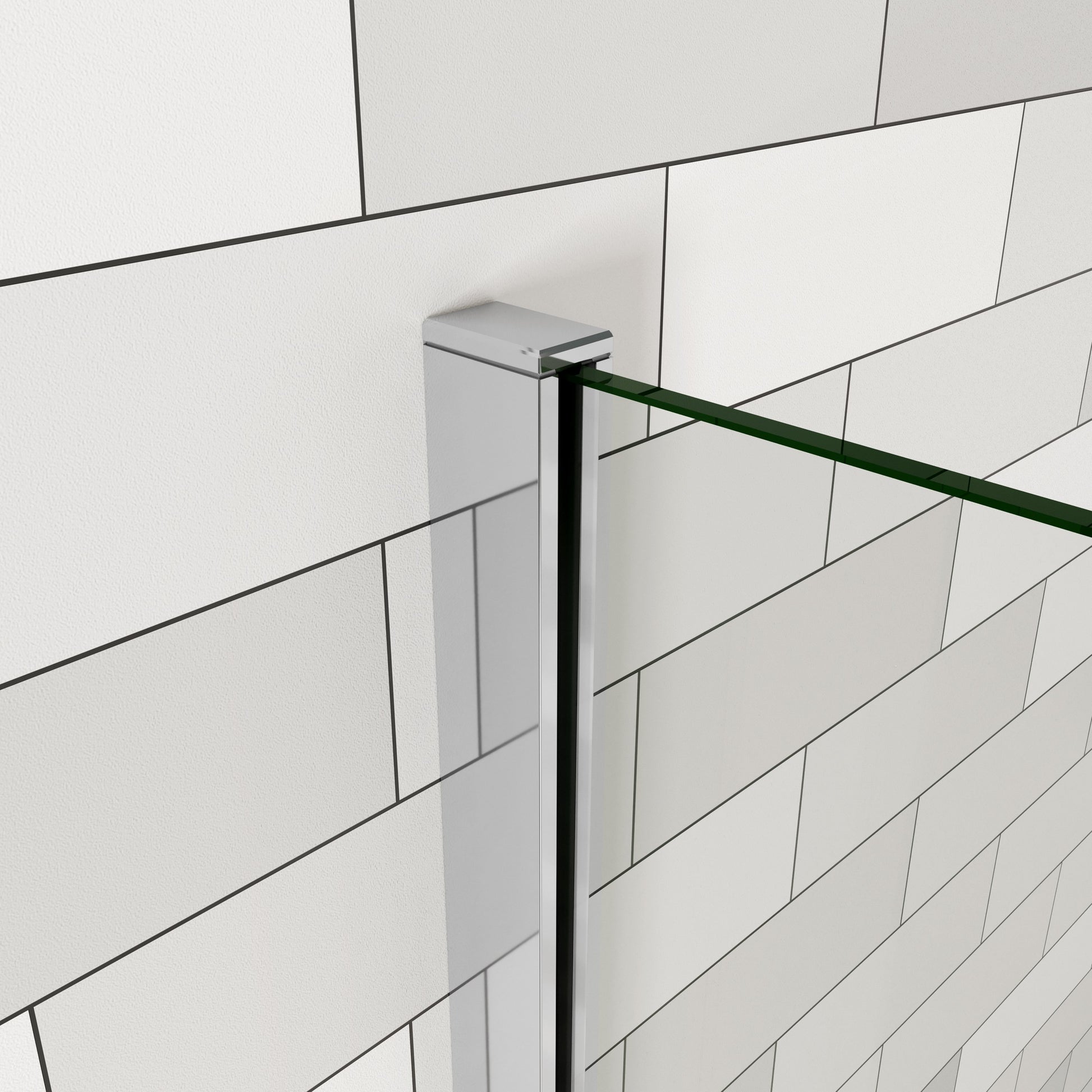 Aica moderne douchewand 65-71-75-85x185 cm 6 mm NANO Easyclean veiliges gehard glas - gemakkelijk te installeren glanzend chroom profiel