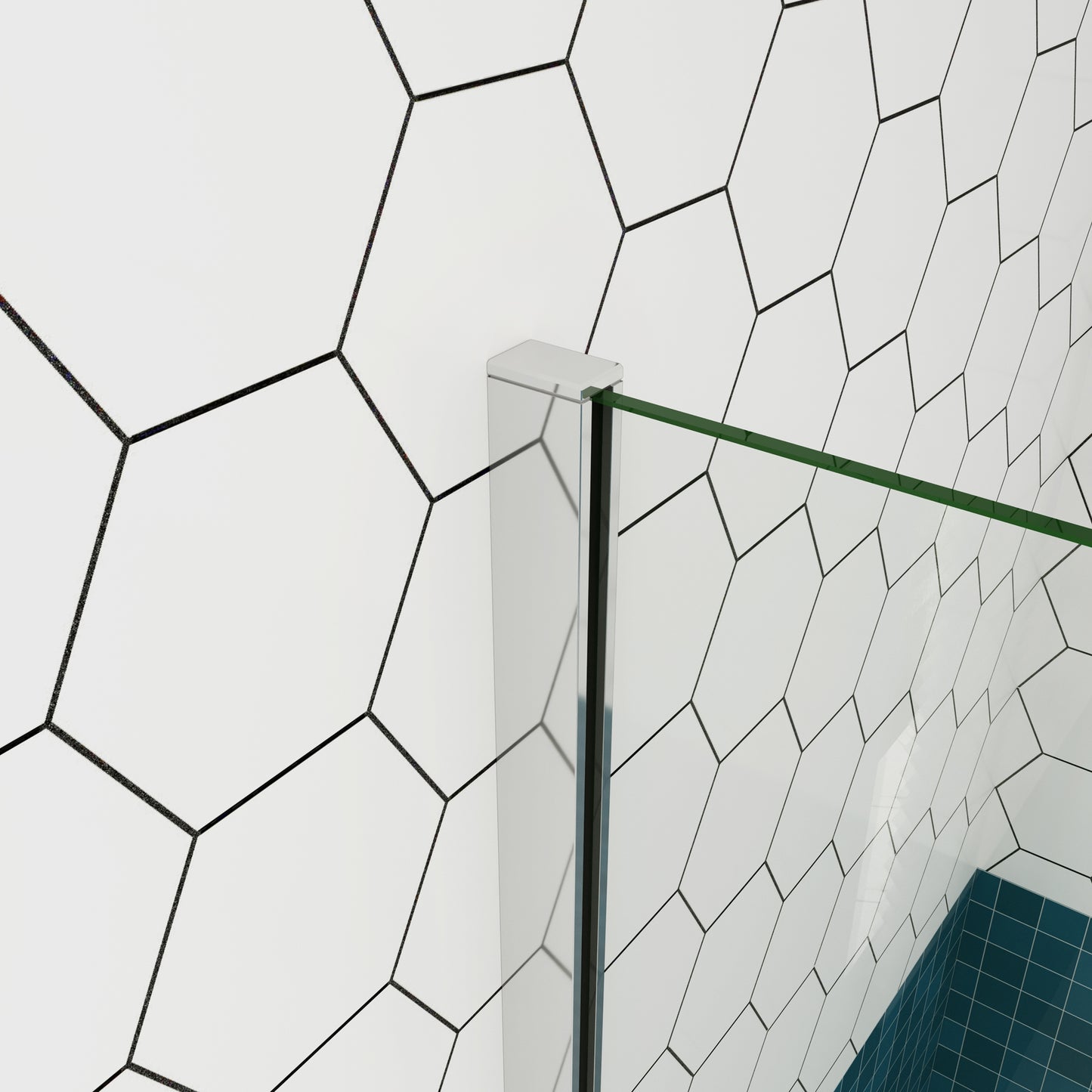Aica moderne douchewand 65-71-75-85x195 cm 6 mm NANO Easyclean veiliges gehard glas - gemakkelijk te installeren glanzend chroom profiel