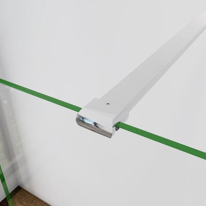 Inloopdouche 77,7x200cm + 2 N-vorm: 90cm Stabilisatiestangen,8mm nano-veiligheidsglas