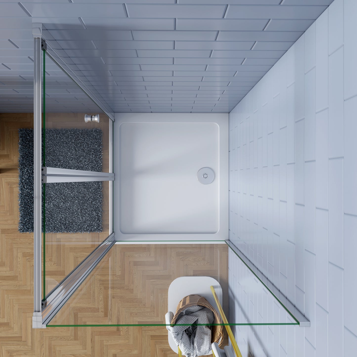 Douchecabine Vouw-/schuifdeur+¨¦¨¦n zijpaneel 5mm veiligheidsglas-gepolijst chroom frame