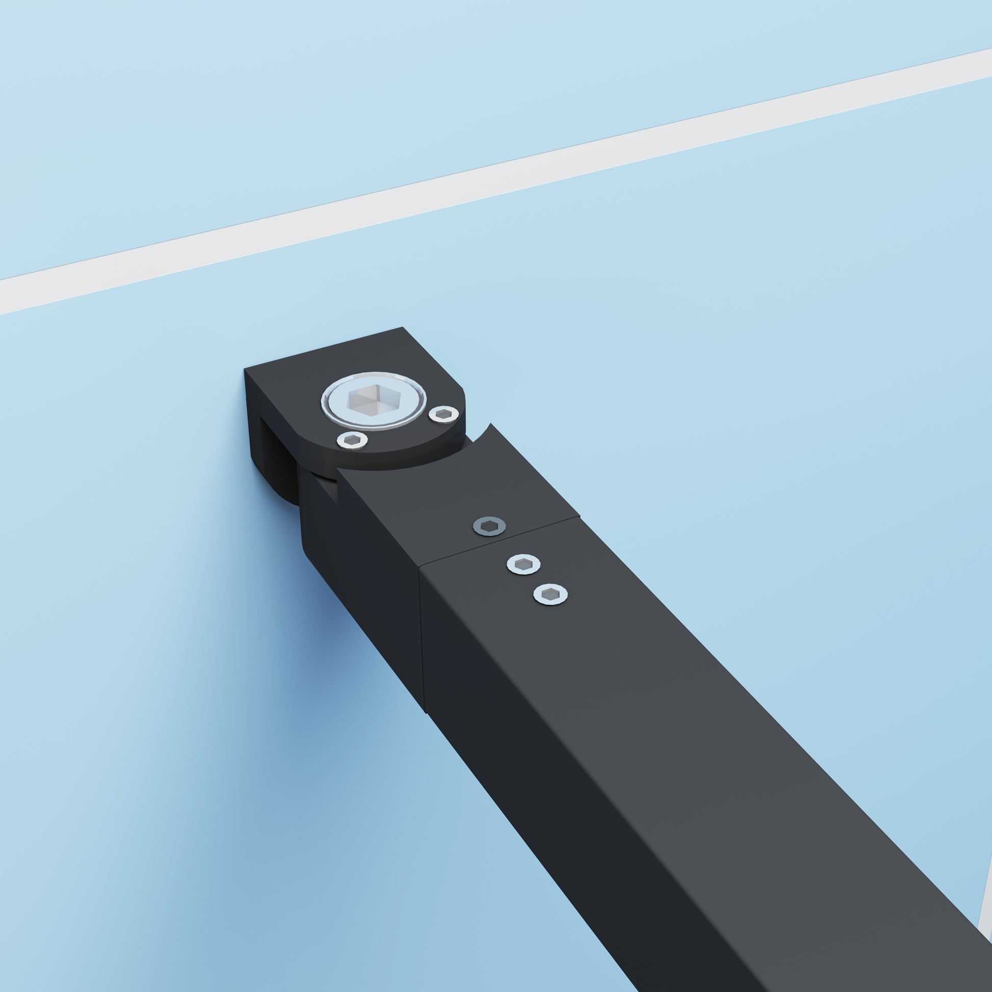 Industri le inloopdouchewand, hoogte 200 cm - onregelmatig blokpatroon - 8 mm gemakkelijk te reinigen gehard glas - met planken - verstelbare stabilisatiestang - matzwart frame - eenvoudig te installeren